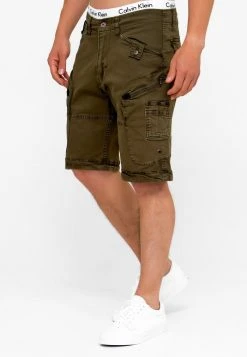 INDICODE JEANS BOSA - Short - Dark Olive -INDICODE Ventes 04df990d0c8f48deb1f51b6234fa2aed