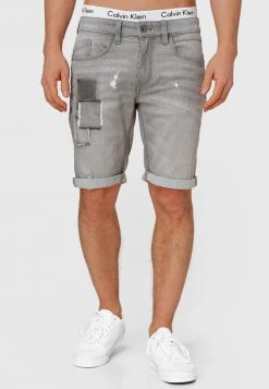 INDICODE JEANS ROBERTS - Short En Jean - Lt Grey