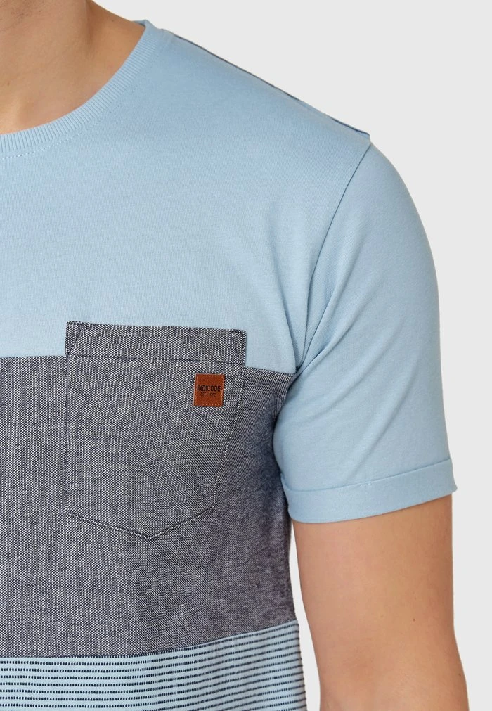 PORTER - T-shirt imprimé - blue wave INDICODE JEANS PORTER - T-shirt Imprimé - Blue Wave -INDICODE Ventes 0e3dd6710f4d46999bcc17d1713ac329