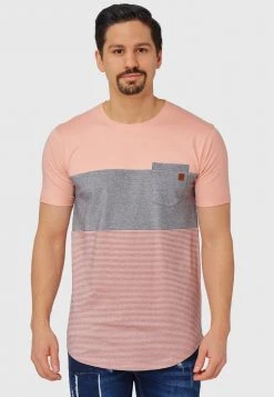 INDICODE JEANS PORTER - T-shirt Imprimé - Coral Cloud