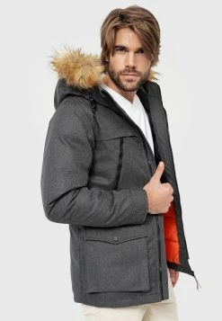 INDICODE JEANS Parka - Charcoal Mix -INDICODE Ventes 14f3e092826f4fb491b30d2e96f1b1c8