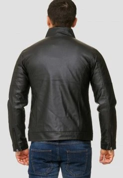 INDICODE JEANS BROOK - Veste En Similicuir - Black -INDICODE Ventes 15db2133ef374fbf84612fa9d3b0b1ab