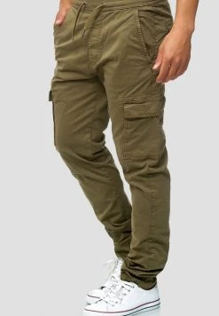 INDICODE JEANS BROADWICK - Pantalon Cargo - Army -INDICODE Ventes 18ffaca652dc40e3afe018eeef112f46
