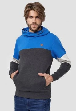 INDICODE JEANS OLSON - Sweat à Capuche - Baleine Blue