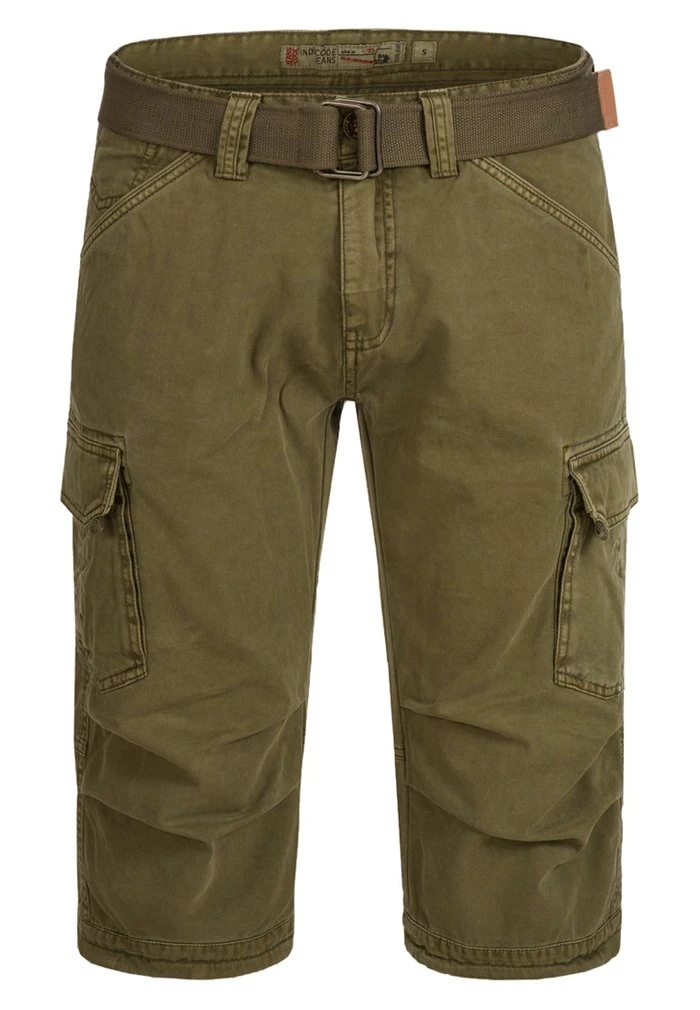INDICODE JEANS MIT GÜRTEL NICOLAS - Short - Dark Green 4 INDICODE JEANS MIT GÜRTEL NICOLAS - Short - Dark Green – Image 4