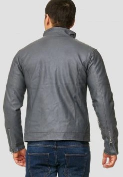 INDICODE JEANS BROOK - Veste En Similicuir - Raven -INDICODE Ventes 1d5fcfb0904644f29bcbd5a0725c8985