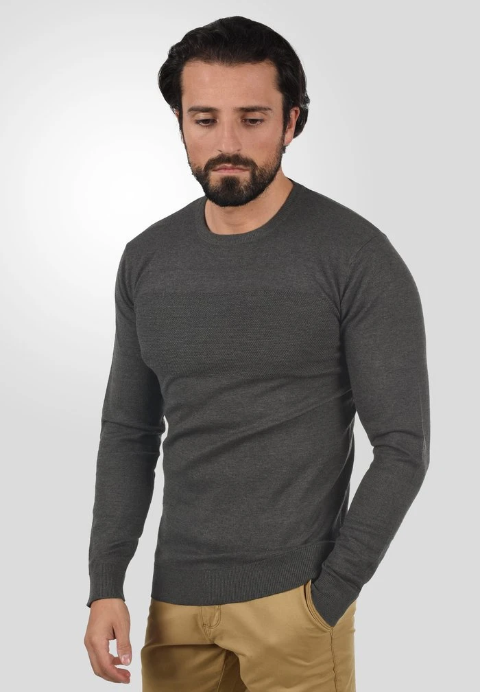 IDERNESTO - Pullover - charcoal mix INDICODE JEANS IDERNESTO - Pullover - Charcoal Mix -INDICODE Ventes 1e47895c43f242e583812643a47051e7