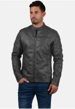INDICODE JEANS IDJUNCTION - Veste En Similicuir - Dark Grey