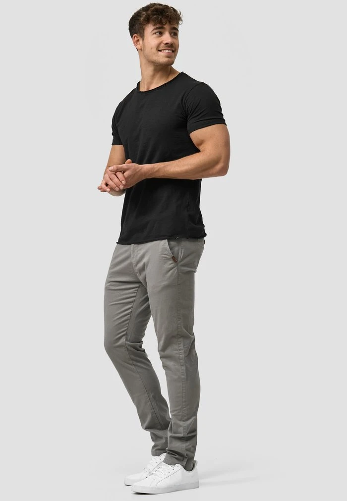 INDICODE JEANS CHERRY - Chino - Light Grey 1 INDICODE JEANS CHERRY - Chino - Light Grey