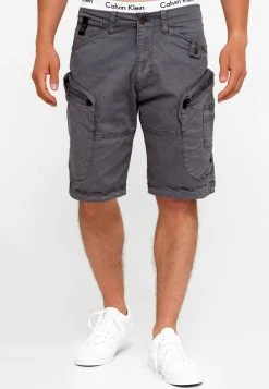 INDICODE JEANS BOSA - Short - Pewter