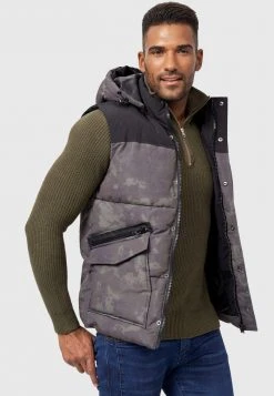 INDICODE JEANS Veste Sans Manches - Army -INDICODE Ventes 290aa3db61b8490f94b51ea6242c9560