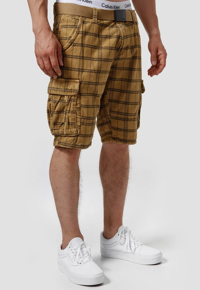 MONROE - Short - amber check INDICODE JEANS MONROE - Short - Amber Check -INDICODE Ventes 29678a4f8c2b4e75b895bade536b7d27