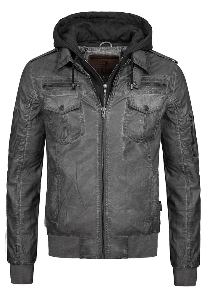 INDICODE JEANS AARON - Veste En Similicuir - Dark Grey 6 INDICODE JEANS AARON - Veste En Similicuir - Dark Grey – Image 6