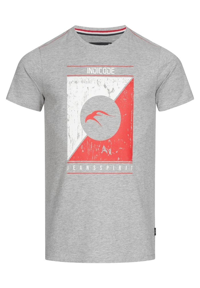 LEONARDO - T-shirt imprimé - grey mix INDICODE JEANS LEONARDO - T-shirt Imprimé - Grey Mix -INDICODE Ventes 36860a3f642c43f2b344b6ab0cfebe83