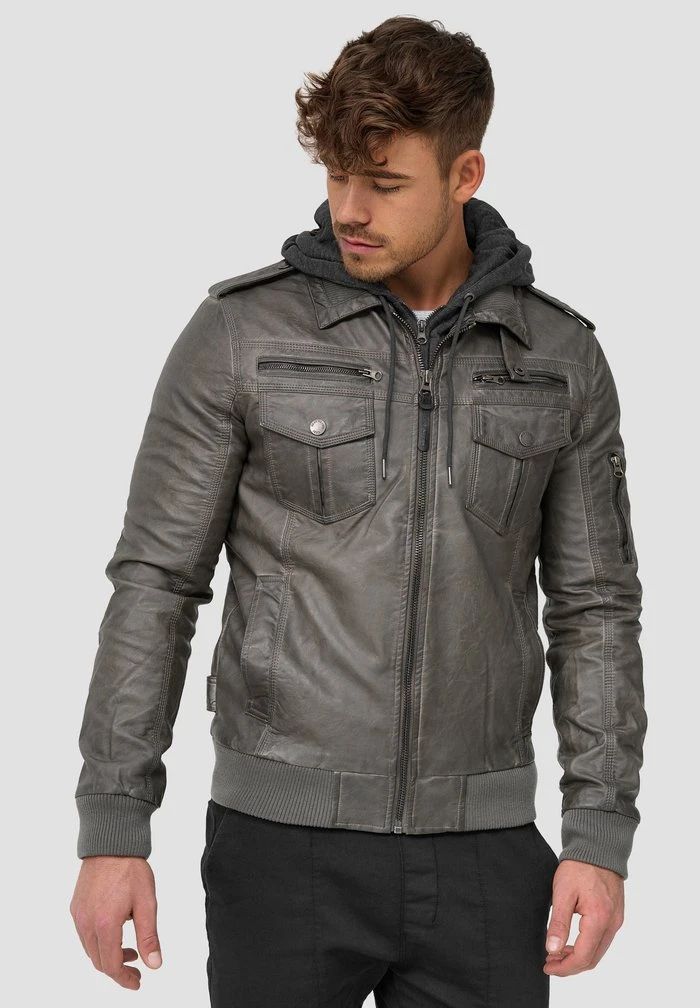 INDICODE JEANS AARON - Veste En Similicuir - Dark Grey 4 INDICODE JEANS AARON - Veste En Similicuir - Dark Grey – Image 4