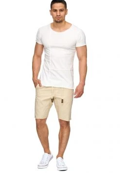 INDICODE JEANS CARVER - Short En Jean - Beige