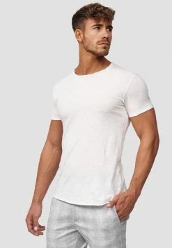 INDICODE JEANS WILBUR - T-shirt Imprimé - Weiß