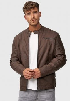 INDICODE JEANS MANUEL - Veste En Similicuir - Dark Brown