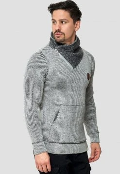INDICODE JEANS DANE - Pullover - Light Grey -INDICODE Ventes 46e111be6a8443ae824e248e91c575aa