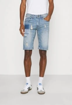 INDICODE JEANS FABRIC PATCH AVILA - Short En Jean - Blue Wash