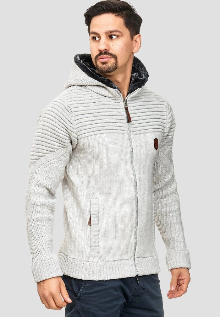 INDICODE JEANS Sweat à Capuche Zippé - Gray 5 INDICODE JEANS Sweat à Capuche Zippé - Gray – Image 5