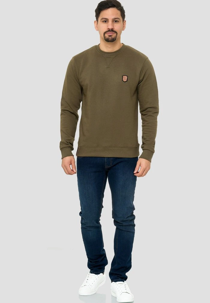 BEECHEN - Sweatshirt - army INDICODE JEANS BEECHEN - Sweatshirt - Army -INDICODE Ventes 4ea60e179df24e5081611c4e2d1e898a