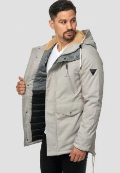 INDICODE JEANS Parka - Light Grey -INDICODE Ventes 4f612d222fe149e4a75c0b5830638195