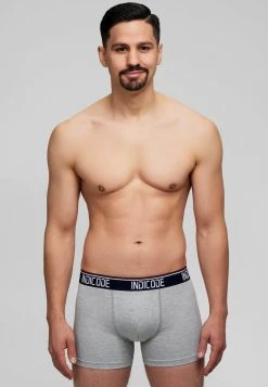 INDICODE JEANS 7 PACK JOHNNY - Shorty - Lt Grey Mix