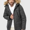 INDICODE JEANS Parka - Charcoal Mix