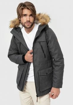 INDICODE JEANS Parka - Charcoal Mix