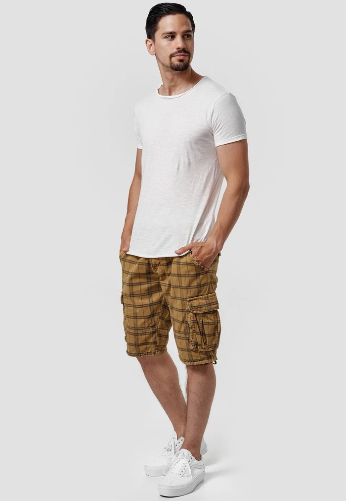 MONROE - Short - amber check INDICODE JEANS MONROE - Short - Amber Check -INDICODE Ventes 566ef31126044843b8fb501196fbedb3