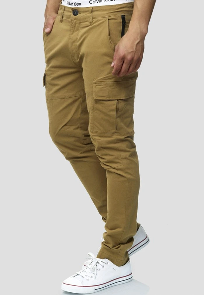 INDICODE JEANS Pantalon Cargo - Camel 4 INDICODE JEANS Pantalon Cargo - Camel – Image 4