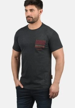 INDICODE JEANS IDPAXTON - T-shirt Imprimé - Charcoal