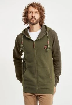 INDICODE JEANS IDTERENCE - Sweat à Capuche Zippé - Army