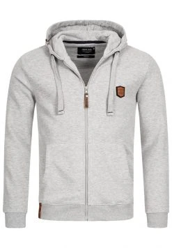 INDICODE JEANS Sweat à Capuche Zippé - Gray -INDICODE Ventes 59d32ed840cf42d5a63c1233aac25f9f