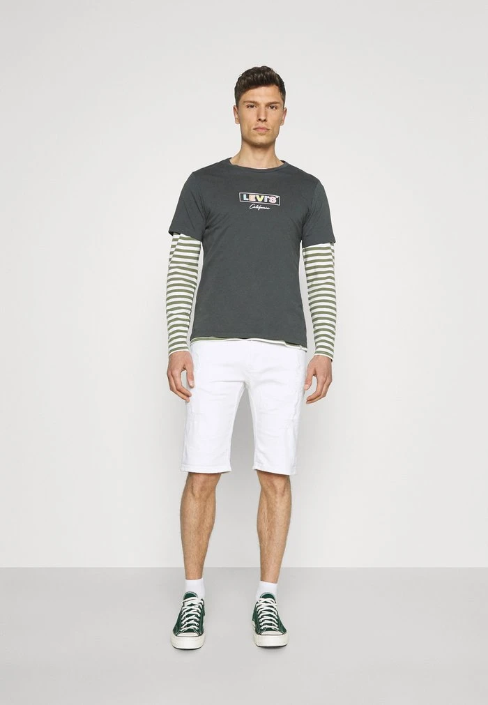 INDICODE JEANS COMMERCIAL KEN HOLES - Short En Jean - Offwhite 2 INDICODE JEANS COMMERCIAL KEN HOLES - Short En Jean - Offwhite – Image 2