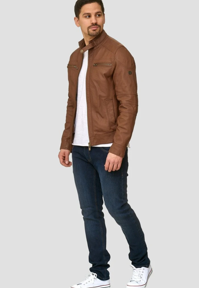 INDICODE JEANS GERMO - Veste En Cuir - Camel 2 INDICODE JEANS GERMO - Veste En Cuir - Camel – Image 2