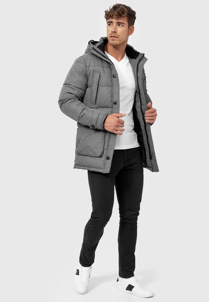 TUSCON - Veste d'hiver - grey mix INDICODE JEANS TUSCON - Veste D'hiver - Grey Mix -INDICODE Ventes 6517483cda514c48982a1164e3084346