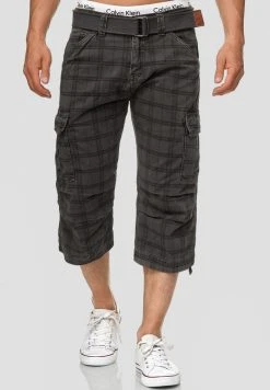 INDICODE JEANS MIT GÜRTEL NICOLAS - Short - Raven