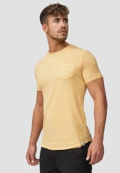 INDICODE JEANS WILBUR - T-shirt Imprimé - Yellow