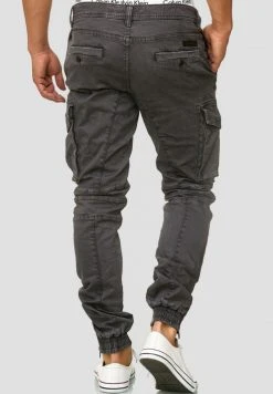 INDICODE JEANS ALEX - Pantalon Cargo - Dark Grey -INDICODE Ventes 70da372e4ea64a8aa73b97b0c601230e