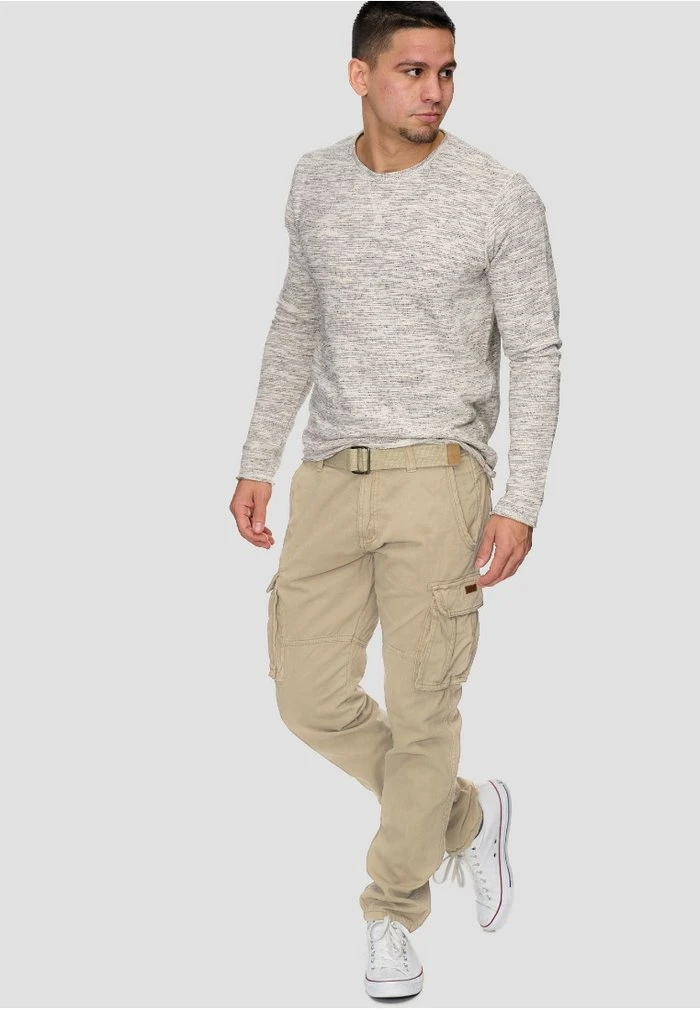 WILLIAM - Pantalon cargo - beige INDICODE JEANS WILLIAM - Pantalon Cargo - Beige -INDICODE Ventes 7199317a7eeb4e8ea1e8ae8a397a016f