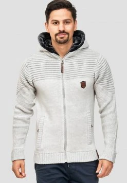 INDICODE JEANS Sweat à Capuche Zippé - Gray