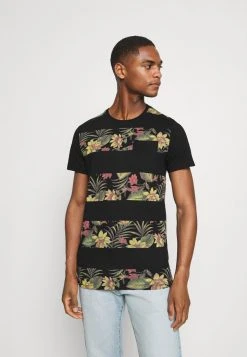 INDICODE JEANS EPSLEY - T-shirt Imprimé - Black