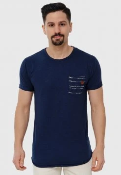 INDICODE JEANS MORAN - T-shirt Imprimé - Navy