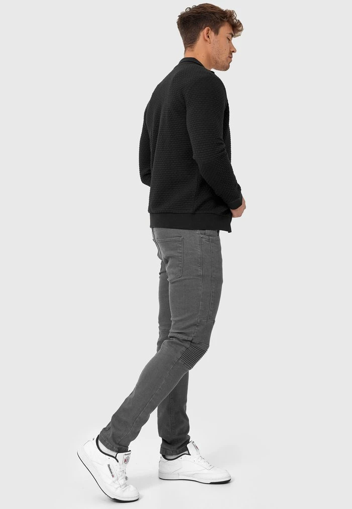 BERMIE - Sweat à capuche zippé - black INDICODE JEANS BERMIE - Sweat à Capuche Zippé - Black -INDICODE Ventes 7fd126dde58d4ce290a56a62020e793d