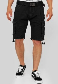 INDICODE JEANS CARGO ABNER - Short - Black