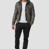 INDICODE JEANS AARON - Veste En Similicuir - Dark Grey