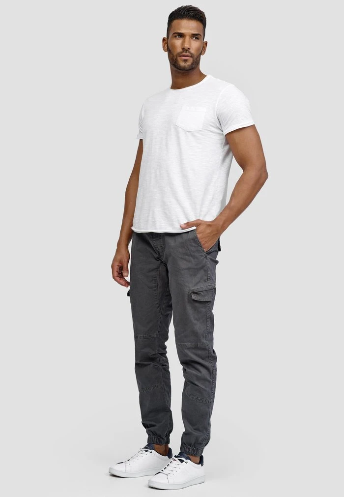 INDICODE JEANS Pantalon Cargo - Pewter 2 INDICODE JEANS Pantalon Cargo - Pewter – Image 2