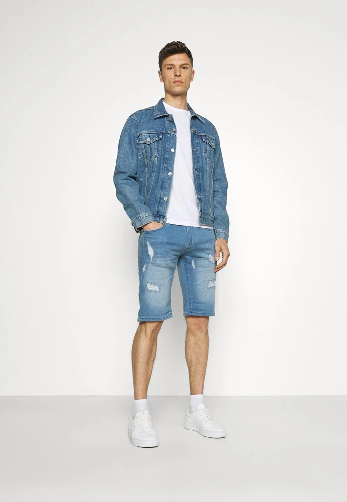 INDICODE JEANS COMMERCIAL KEN HOLES - Short En Jean - Blue Wash 2 INDICODE JEANS COMMERCIAL KEN HOLES - Short En Jean - Blue Wash – Image 2